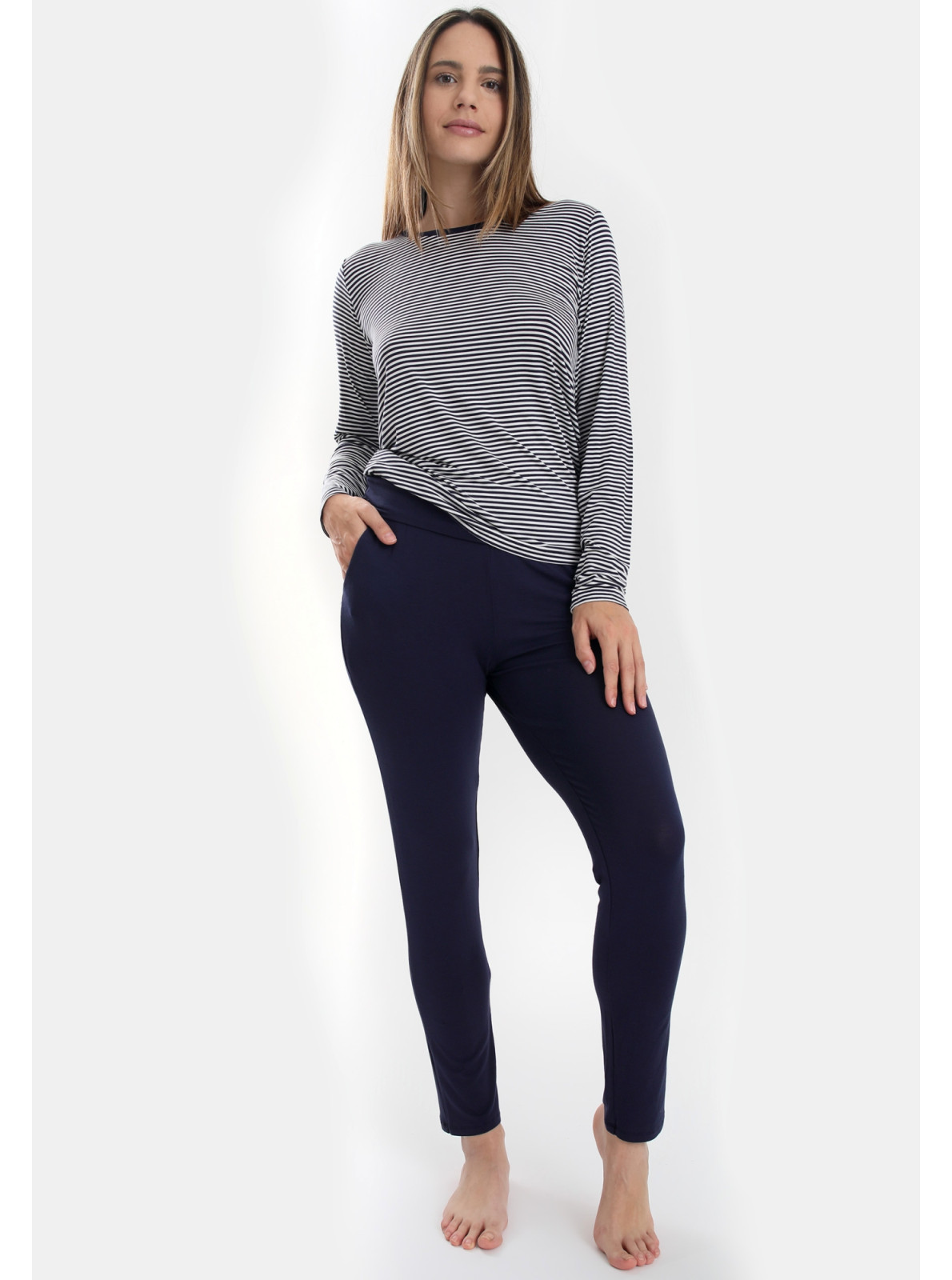 Kalhoty jóga CASUAL COMFORT STRIPE Kalhoty jóga CASUAL COMFORT STRIPE