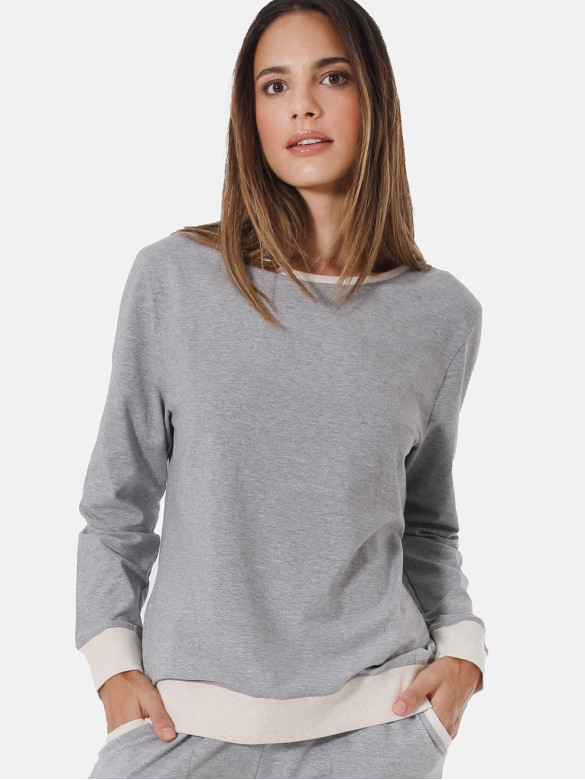 Triko s dlouhým rukávem CASUAL COMFORT MELANGE