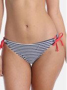 Bikini spodní díl STRIPE PRINT WITH RED CONTRAST