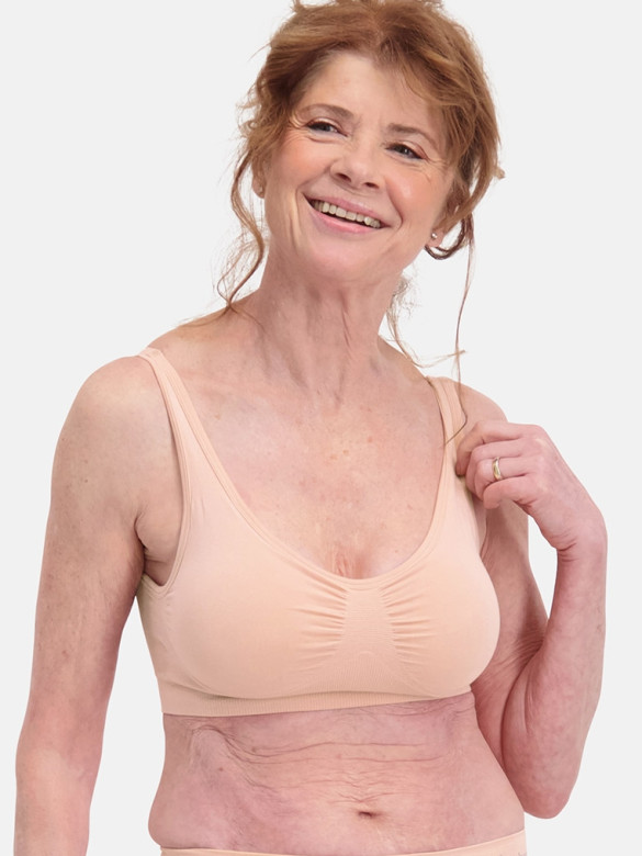 Podprsenka bez kostic s vyjímatelnými vycpávkami